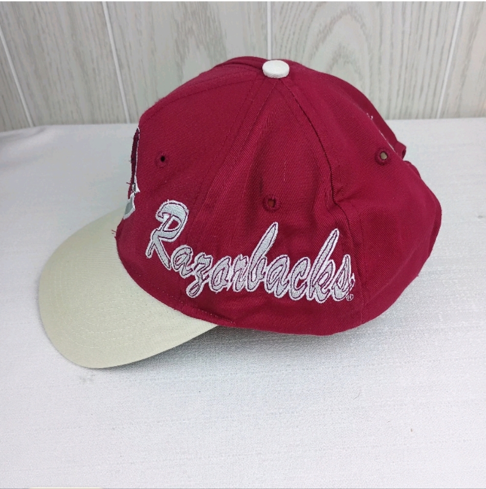 Arkansas Razorback Falcon Headwear Embroidered Logo Cap Hat Adjustable Strap. - Picture 3 of 12